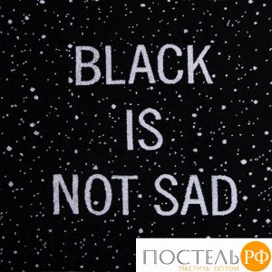 Полотенце махровое Этель ЧБ «Black is not sad», пестроткань, 70х130 см