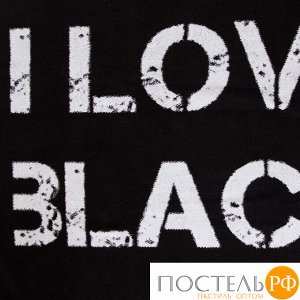 Полотенце махровое Этель ЧБ «I love black», пестроткань, 70х130 см