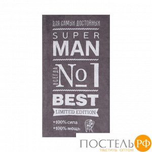 Полотенце махровое Этель "Super man" 70х130 см, 100% хлопок, 420гр/м2   4447685