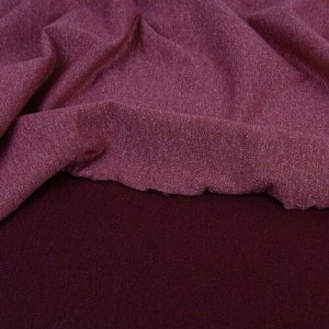 Ткань футер петля с лайкрой 31-12 меланж цвет бордовый