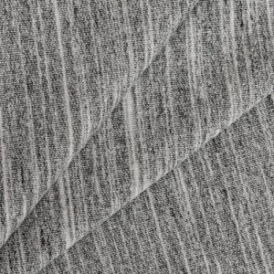 Ткань футер петля с лайкрой 10-12 меланж серая волна