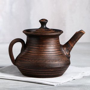 Чайник для заварки "Марокканский", гончарный, красная глина, 1 л