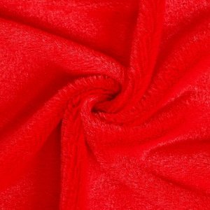 Ткань для рукоделия, мех, красная, лоскут 50x50 см