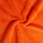 Ткань для рукоделия, мех, оранжевая, лоскут 50x50 см