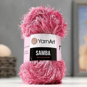 Пряжа "Samba" 100% полиэстер 150м/100гр (27 т. розов)