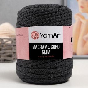 Пряжа "Macrame Cord"  60% хлопок, 40% вискоза/полиэстер 5 мм 85м/500гр (758 маренго)