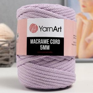 Пряжа "Macrame Cord"  60% хлопок, 40% вискоза/полиэстер 5 мм 85м/500гр (765 астра)