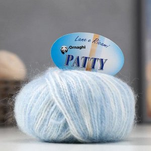 Пряжа "Patty Print" 50% мохер, 50% акрил 100м/25гр (27 голубо-белый)