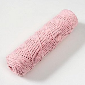 Шнур для вязания без сердечника 100% хлопок, ширина 2мм 100м/95гр (2195 пудровый)