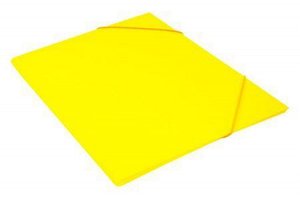 Папка на резинке А4 Double Neon DNE510YEL 0.5 мм желтая, корешок 30мм (1131608) Бюрократ {Россия}