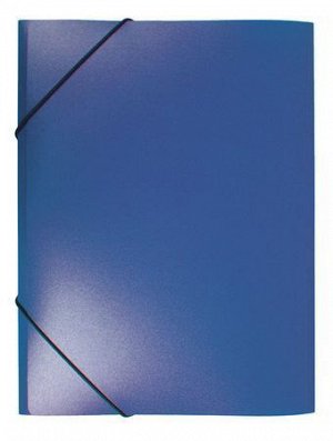 Папка на резинке А4 -PR05BLU 0.5мм синяя, корешок 30мм (816779) Бюрократ {Россия}