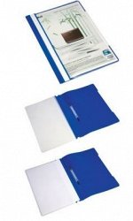 Скоросшиватель А4 пластиковый с карманом на лицевой стороне синий PS-K20blu (816314) Бюрократ {Россия}