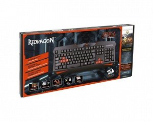 Клавиатура USB игровая Redragon Xenica RU,черный,начального уровня, 70450
