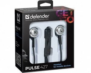 Наушники Defender Pulse 427 с микрофоном черный, 63427 recommended
