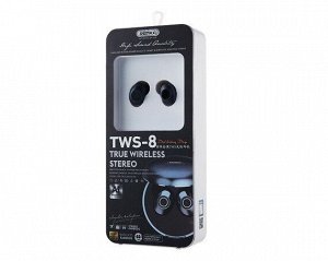Bluetooth стереогарнитура Remax True Stereo TWS-8 синий
