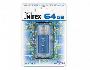 64GB USB Flash, MIREX Unit Aqua, 13600-FMUAQU64