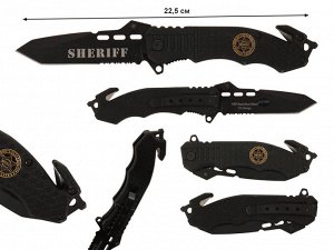 Тактический полицейский нож Sheriff Tanto Rescue Folder №804
