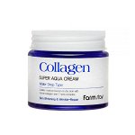 Farm Stay Collagen Super Aqua Cream.Увлажняющий крем с коллагеном 80 мл