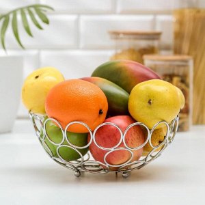 Ваза для фруктов Доляна «Ринго», 23 см х 23 см х 9,5 см