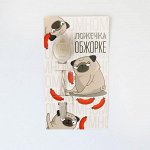 Ложка подарочная на открытке &quot;Ложечка обжорка&quot;, 3 х 14 см