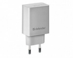 СЗУ-1USB Defender EPA-10, 5V/2.1А, пакет, белый, 83549