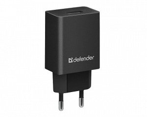 СЗУ-1USB Defender EPA-10, 5V/2.1А, пакет, черный, 83572