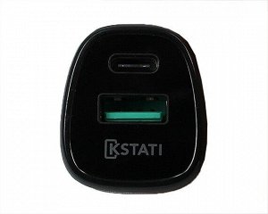 АЗУ-1USB Kstati CC-76 QC 3.0 + DP, 36W, черный recommended