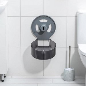Диспенсер туалетной бумаги, 28x27,5x12 см, втулка 6,5 см, пластик, цвет чёрный