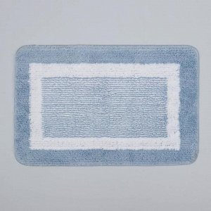 Коврик «Тэри», 58x38 см, микрофибра, цвет голубой
