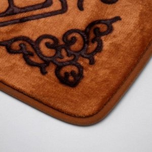 Коврик Доляна «Жанр», 50x80 см, цвет коричневый