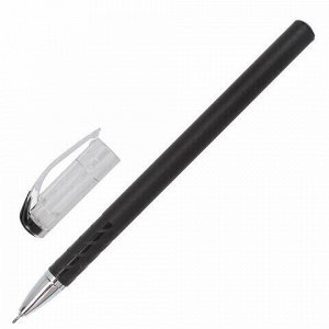 Ручка гелевая STAFF "College", ЧЕРНАЯ, корпус черный, игольчатый узел 0,6 мм, линия письма 0,3 мм, 143018