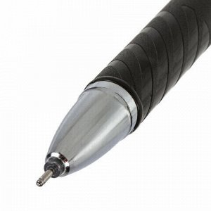 Ручка гелевая STAFF "College", ЧЕРНАЯ, корпус черный, игольчатый узел 0,6 мм, линия письма 0,3 мм, 143018