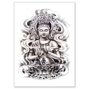 TTWX-016 Временная татуировка Будда, 150х210мм