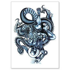 TTWX-038 Временная татуировка Дракон, 150х210мм