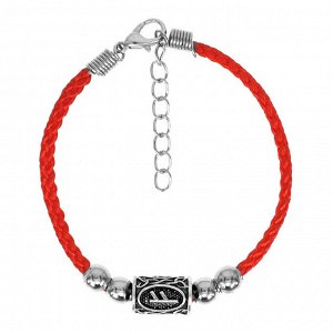 BZR017 Красный браслет с руной Феху