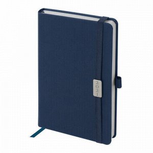 Ежедневник датированный 2021 А5 (138х213 мм) BRAUBERG "Control", кожзам, держатель для ручки, синий, 111472