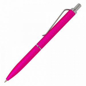 Ручка бизнес-класса шариковая BRAUBERG Bolero, СИНЯЯ, корпус розовый с хромированными деталями, линия письма 0,5 мм, 143461