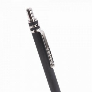 Ручка подарочная шариковая BRAUBERG &quot;Trillo&quot;, СИНЯЯ, корпус черный с хромированными деталями, линия 0,5 мм, 143479