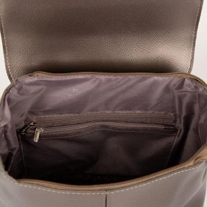 Рюкзак, отдел на клапане, цвет бронзовый