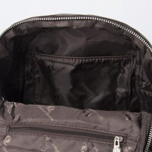 Рюкзак молодёжный, замша, отдел на молнии, 2 наружных кармана, цвет коричневый