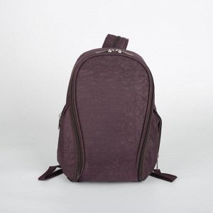Рюкзак молодёжный, отдел на молнии, 2 наружных кармана, цвет тёмно-коричневый