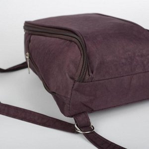 Рюкзак молодёжный, отдел на молнии, 2 наружных кармана, цвет тёмно-коричневый