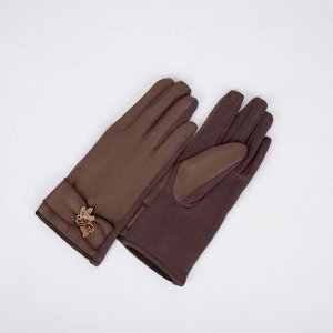 Перчатки женские безразмерные, для сенсорных экранов, цвет коричневый