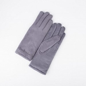 Перчатки женские безразмерные, с утеплителем, цвет серый