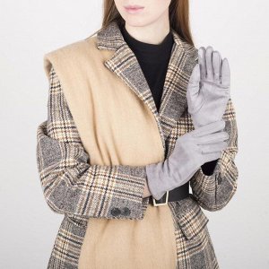 Перчатки женские безразмерные, без утеплителя, цвет серый