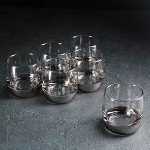 Набор стаканов для виски «Поло», 310 мл, 6 шт, серебро