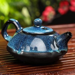 Набор для чайной церемонии "Звездное небо", 7 предметов: чайник 140 мл, 6 чашек 40 мл, цвет синий МИКС