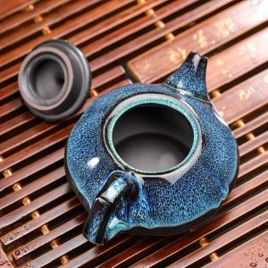 Набор для чайной церемонии "Звездное небо", 7 предметов: чайник 140 мл, 6 чашек 40 мл, цвет синий МИКС
