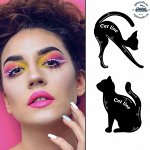 Трафареты для макияжа глаз &quot;Кошки&quot;, комплект из 2 шт. разной формы с десятью контурами для прорисовки стрелок и нанесения теней