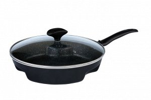 Сковорода с конвекцией D 601 керамическое антипригарное покрытие цвет черный (производство Китай)
Диаметр сковороды = 26 см